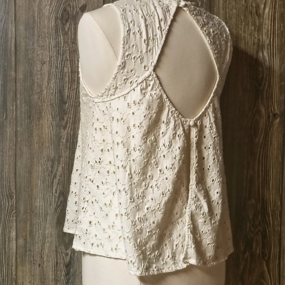 Free People Cupcake Mali Eyelet Swing Crop Top - Picture 5 of 7